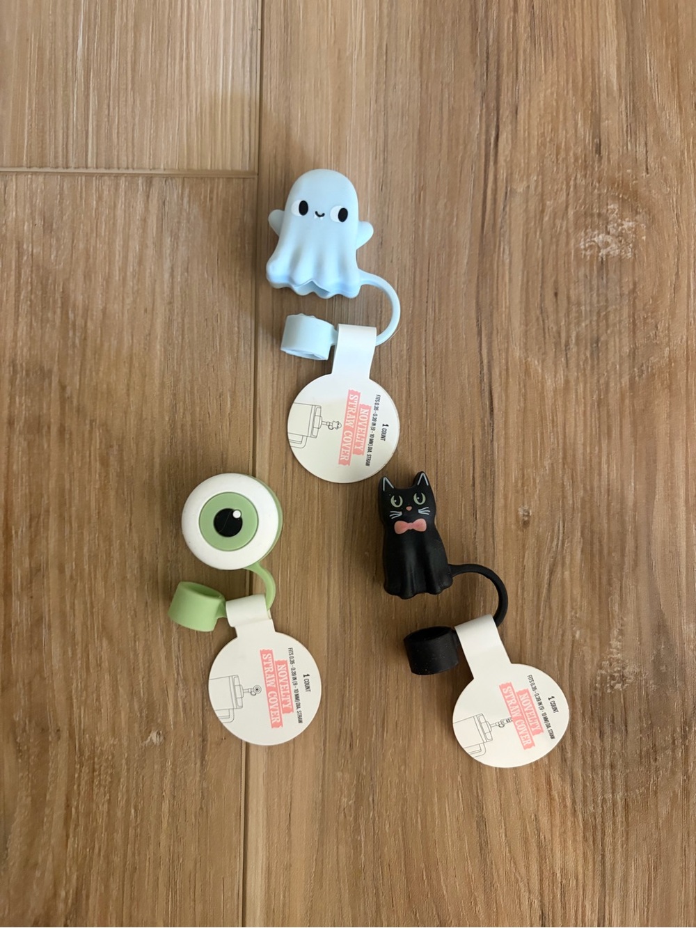 NWT Target Bullseye Playground Halloween Novelty Silicone Straw Toppers
